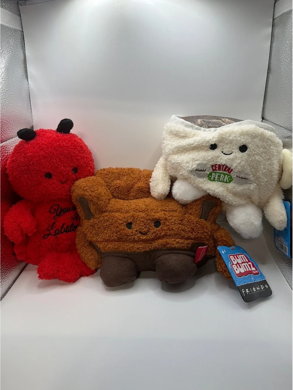 Lot of 3 Bum Bumz by Russ “Friends” Stuffies Peephole, Phoebes Guitar, Turkey